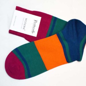 Homme pantherella Stirling Tonic Stripe Socks Made in the UK 