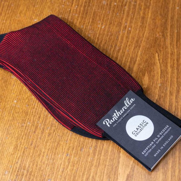 Pantherella Classic sock in red and black