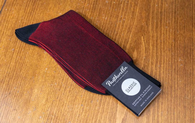 Pantherella Classic sock in red and black