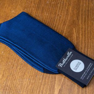 Pantherella Classic sock in navy and black Egyptian cotton.