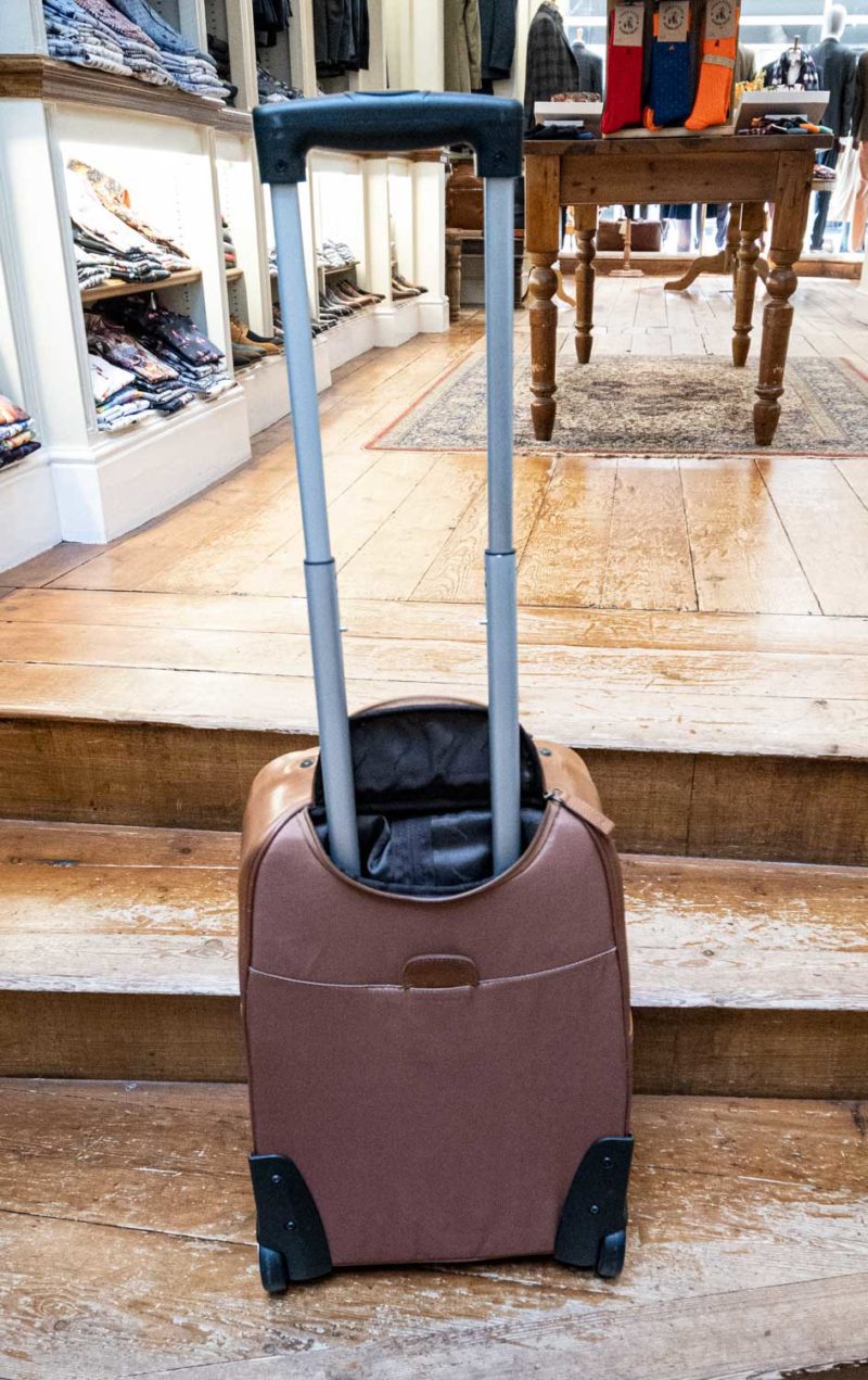 Ashwood leather trolley bag in tan soft luxurious leather.