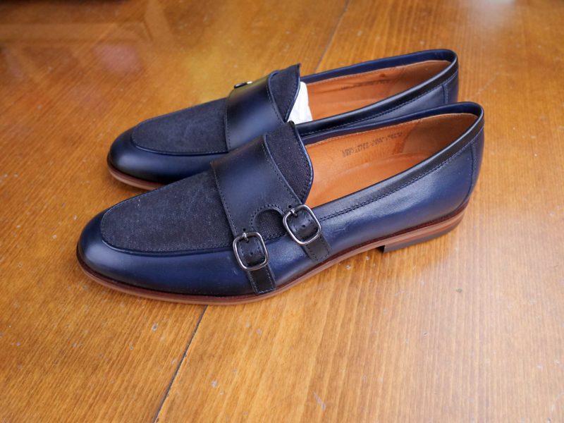 Lacuzzo Double Buckle Slips-Ons Blue