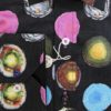 Claudio Lugli shirt multiple colourful circular shapes on black with black lining