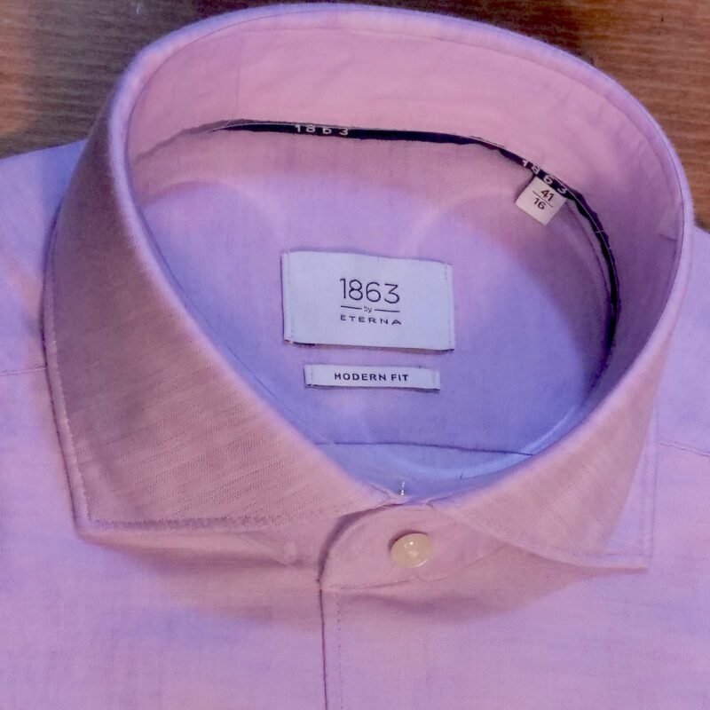 Eterna pink shirt with a linen cotton mix