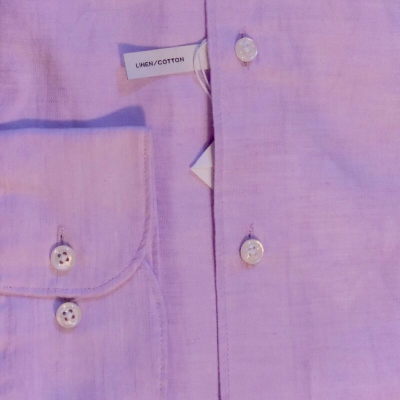 Eterna pink shirt with a linen cotton mix