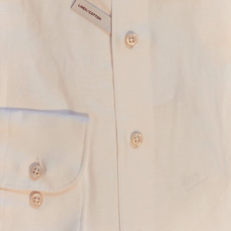 Eterna white shirt with a linen cotton mix