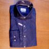 Eterna dark blue shirt with a linen cotton mix