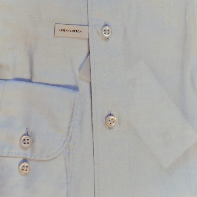Eterna pale blue shirt with a linen cotton mix