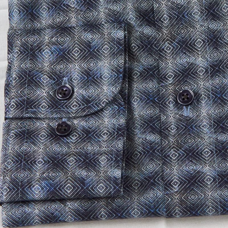 Casa Moda grey shirt with small blue and green circles in different shades from Gabucci Bath