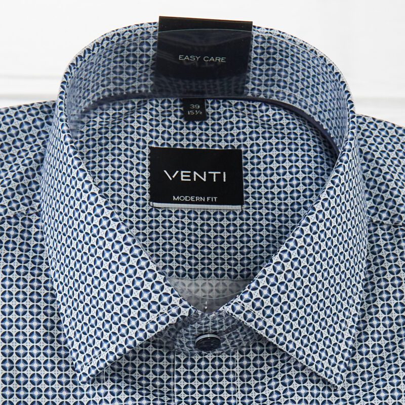 Venti pale blue shirt with rows of small blue circles from Gabucci Bath