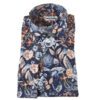 Giordano shirt dark blue with autumnal roses in shades of white and brown from Gabucci Bath