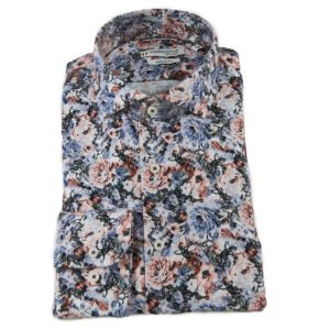 Giordano shirt pale blue with large pink and blue flowers from Gabucci Bath