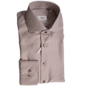 Eterna dark sand over white shirt, very smart, suitable for most occasions. From Gabucci Bath.