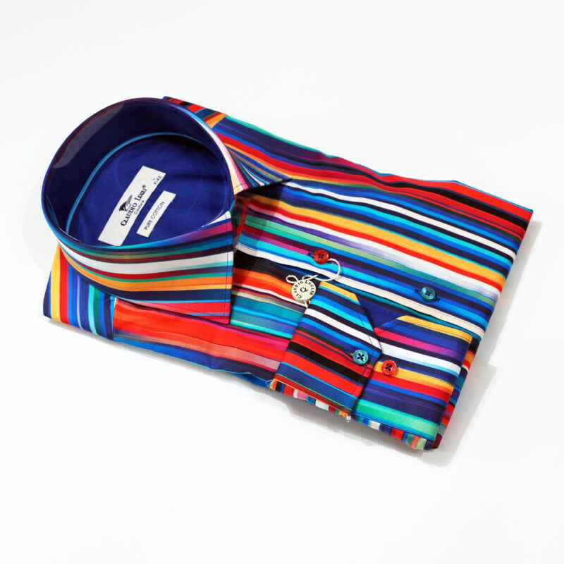 Claudio Lugli shirt with bright stripes from Gabucci Bath