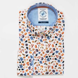 A Fish Called Fred shirt with colourful shells and crustaceans from Gabucci Bath