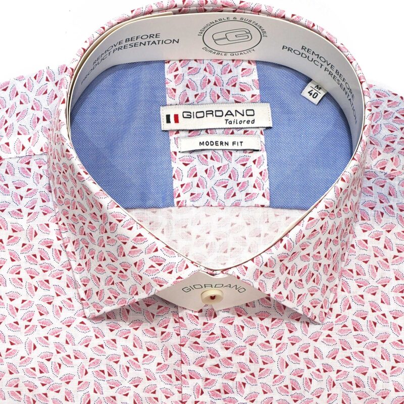 Giordano white shirt with pink fans from Gabucci Bath