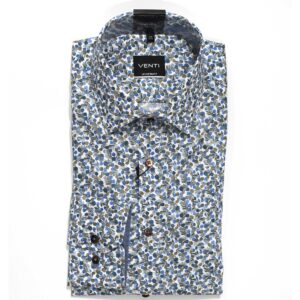 Venti white shirt with small blue and green flowers from Gabucci Bath