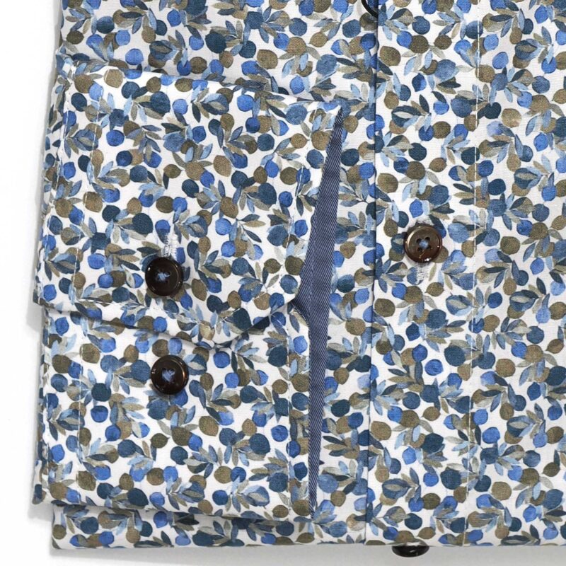 Venti white shirt with small blue and green flowers from Gabucci Bath