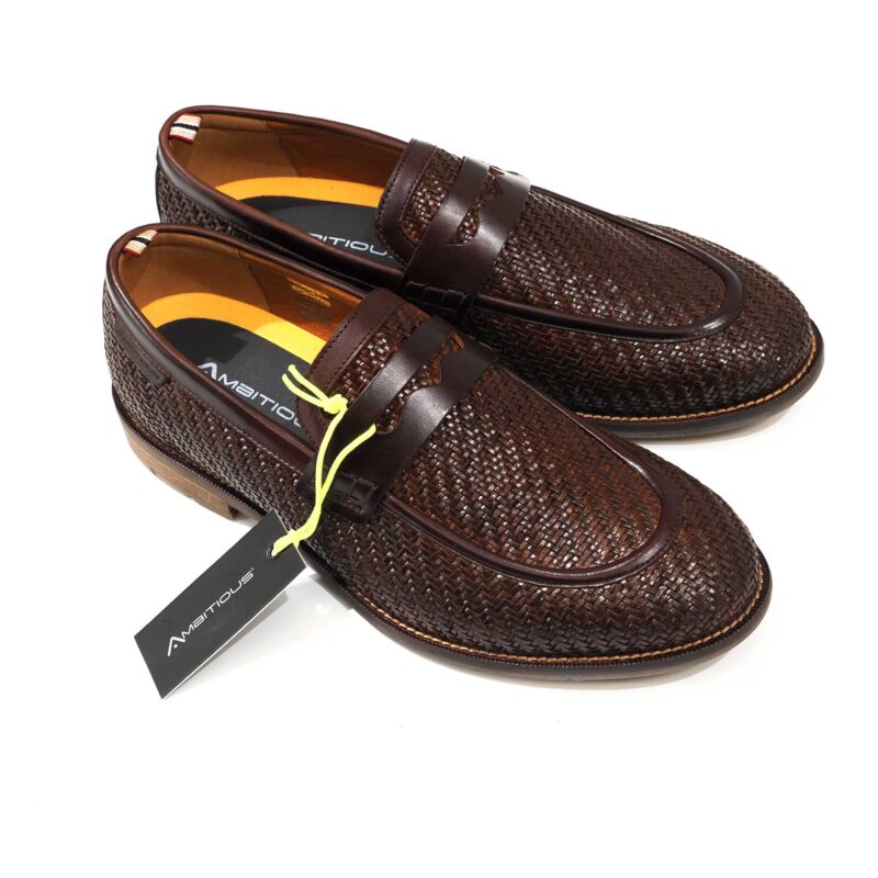 Ambitious Brown Interleaved Leather Loafer from Gabucci Bath
