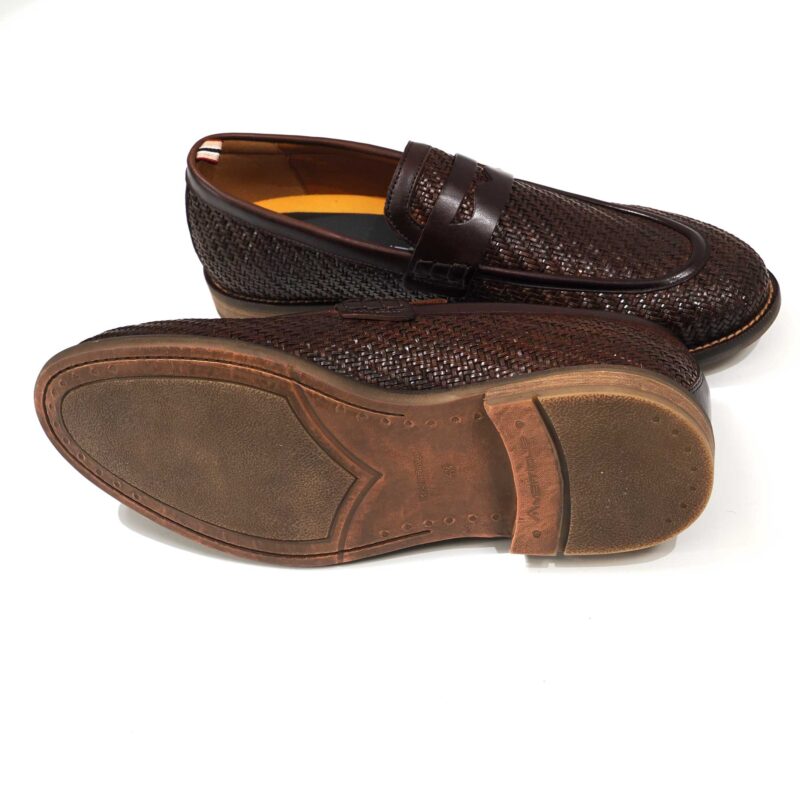 Ambitious Brown Interleaved Leather Loafer from Gabucci Bath
