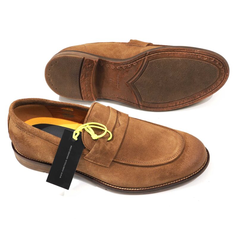 Ambitious Brown Suede Loafer from Gabucci Bath