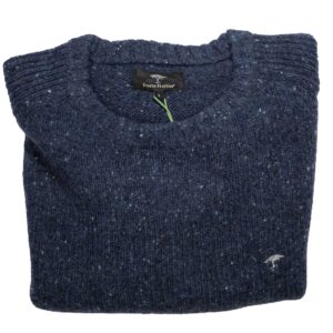 Fynch-Hatton Navy round neck collar jumper, great for autumn and winter days and evenings. From Gabucci Bath.