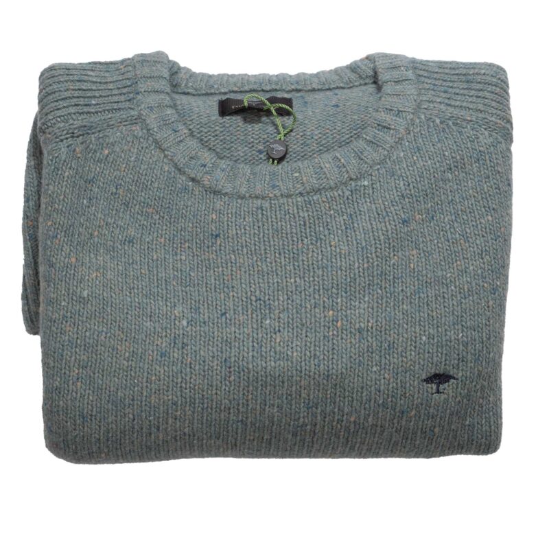 Fynch-Hatton Sage Green round neck collar jumper, great for autumn and winter days and evenings. From Gabucci Bath.