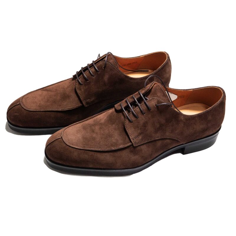 Lacuzzo, brown suede leather  lace up. A stylish take on a traditional style. From Gabucci Bath