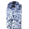 Venti blue shirt with large blue flower design. From Gabucci Menswear Bath