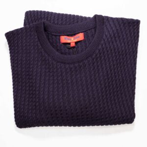 Mulberry Wilson and Sloane cable knit jumper in a merino wool and acrylic 50/50 mix. Perfect for keeping warm and smart this winter. The ideal Christmas gift for him.