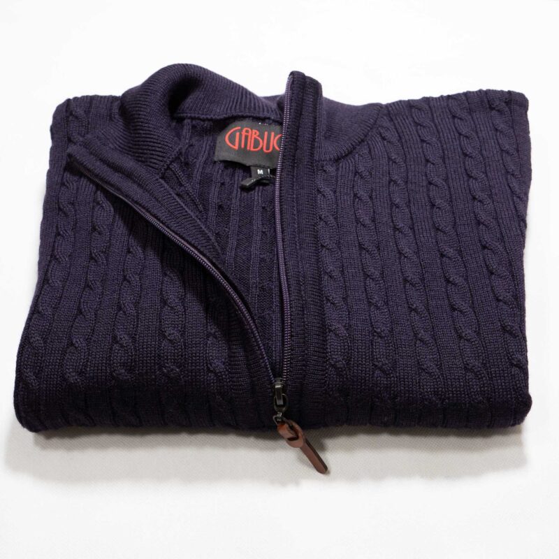 Mulberry Wilson and Sloane zip in a merino wool and acrylic 50/50 mix. Perfect for keeping warm and smart this winter. The ideal Christmas gift for him.