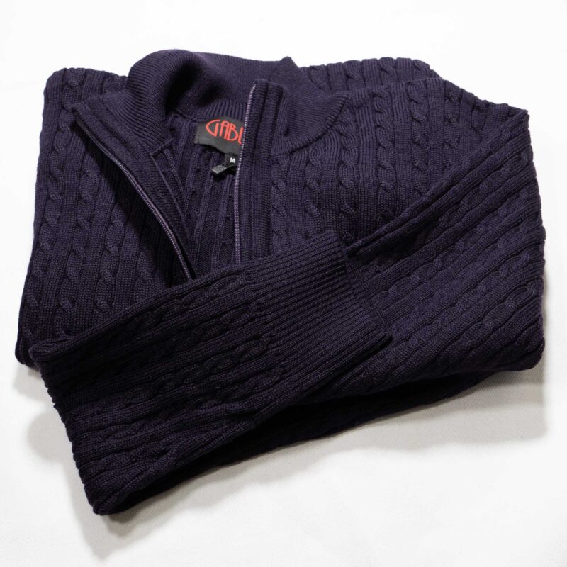 Mulberry Wilson and Sloane zip in a merino wool and acrylic 50/50 mix. Perfect for keeping warm and smart this winter. The ideal Christmas gift for him.