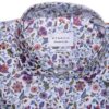 Eterna white shirt with blue, red and brown flowers and green leaves from Gabucci Menswear, Bath