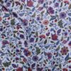 Eterna white shirt with blue, red and brown flowers and green leaves from Gabucci Menswear, Bath