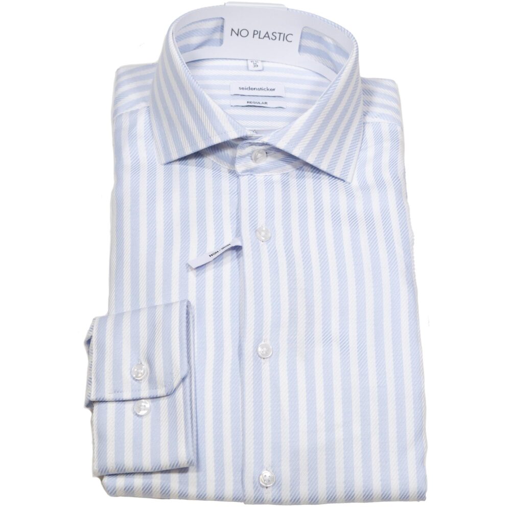 Siedensticker blue and white striped shirt from Gabucci Bath