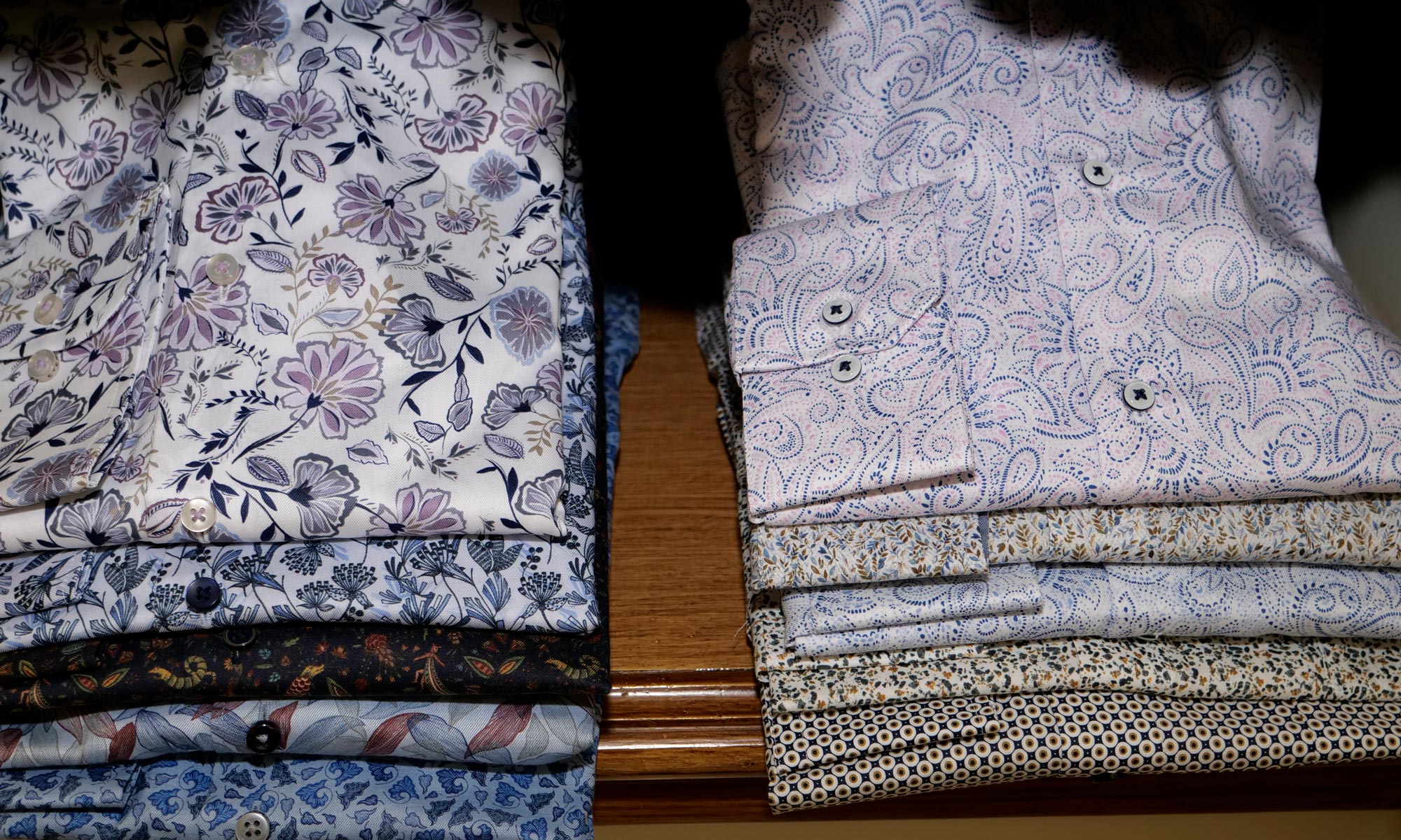 shirt display at Gabucci Menswear Bath